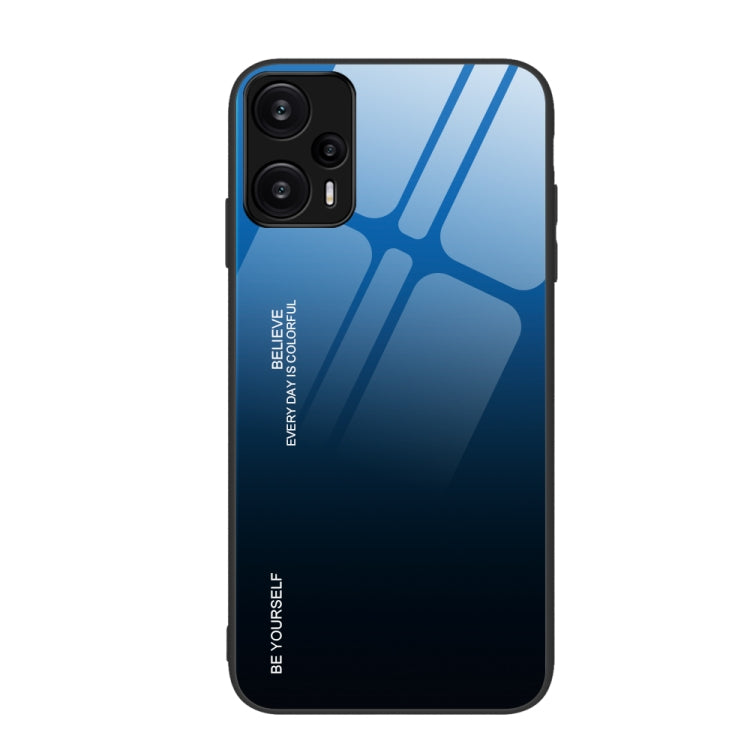 Gradient Color Glass Phone Case, For Xiaomi Redmi Note 12 Turbo
