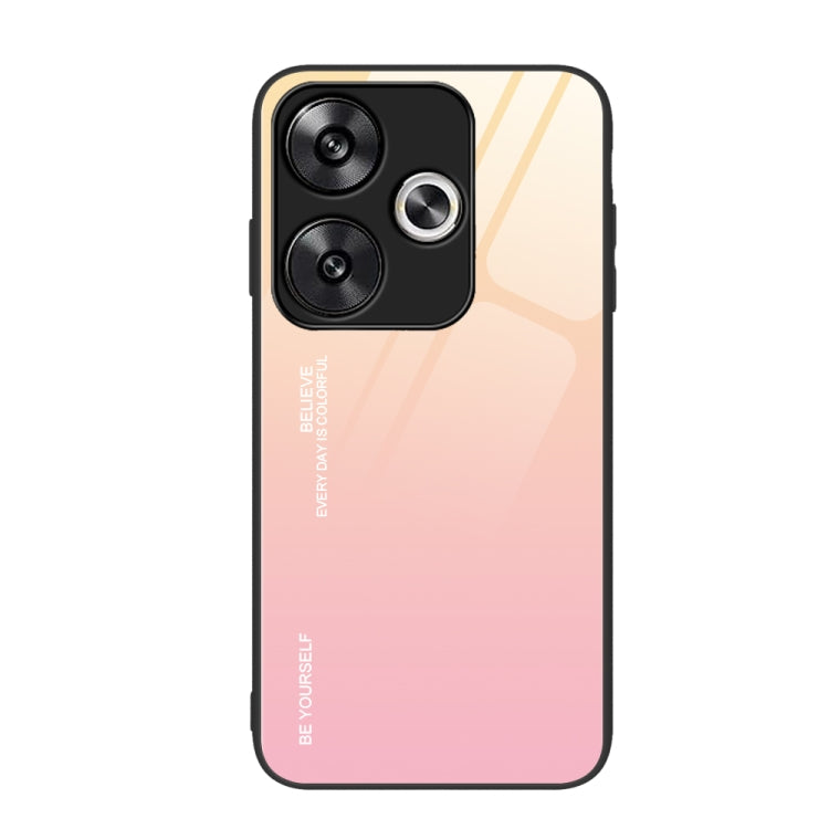Gradient Color Glass Phone Case, For Xiaomi Poco F6, For Xiaomi Poco F6 Pro, For Xiaomi Redmi Note 12 4G Global