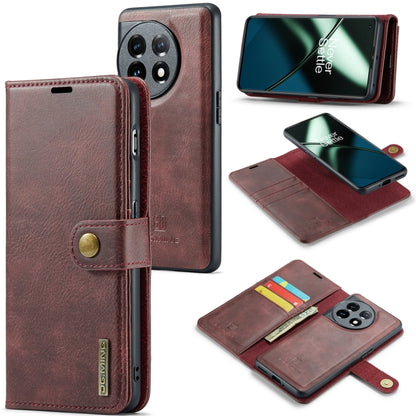 DG.MING Crazy Horse Texture Detachable Magnetic Leather Case, For OnePlus 15, For OnePlus 12, For OnePlus 11