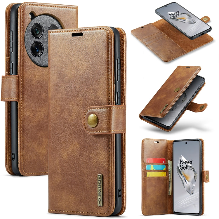 DG.MING Crazy Horse Texture Detachable Magnetic Leather Case, For OnePlus 15, For OnePlus 12, For OnePlus 11