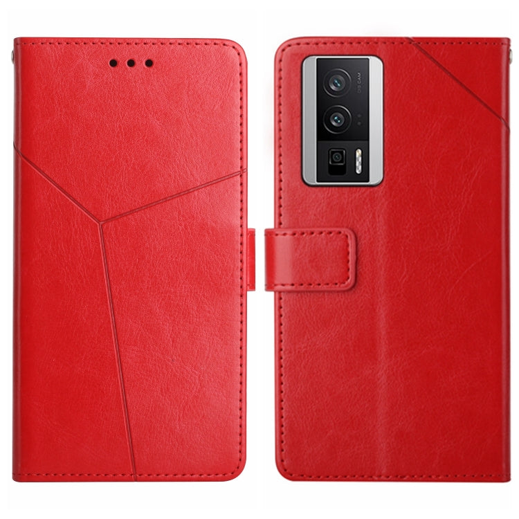Y-shaped Pattern Flip Leather Phone Case, For Xiaomi Poco F5 Pro, For Xiaomi Redmi Note 12S