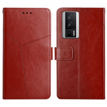 Y-shaped Pattern Flip Leather Phone Case, For Xiaomi Poco F5 Pro, For Xiaomi Redmi Note 12S