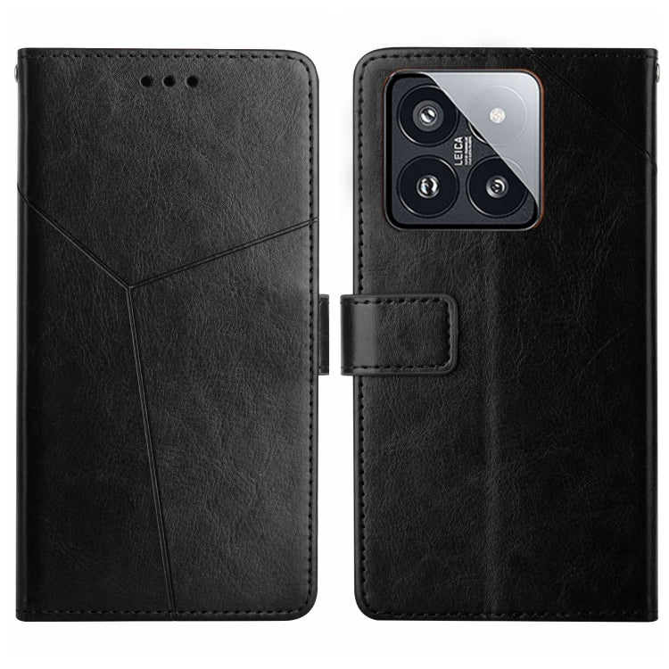 Y-shaped Pattern Flip Leather Phone Case, For Xiaomi 14 Ultra, For Xiaomi 14 Pro, For Xiaomi 14, For Xiaomi Redmi 13C 4G