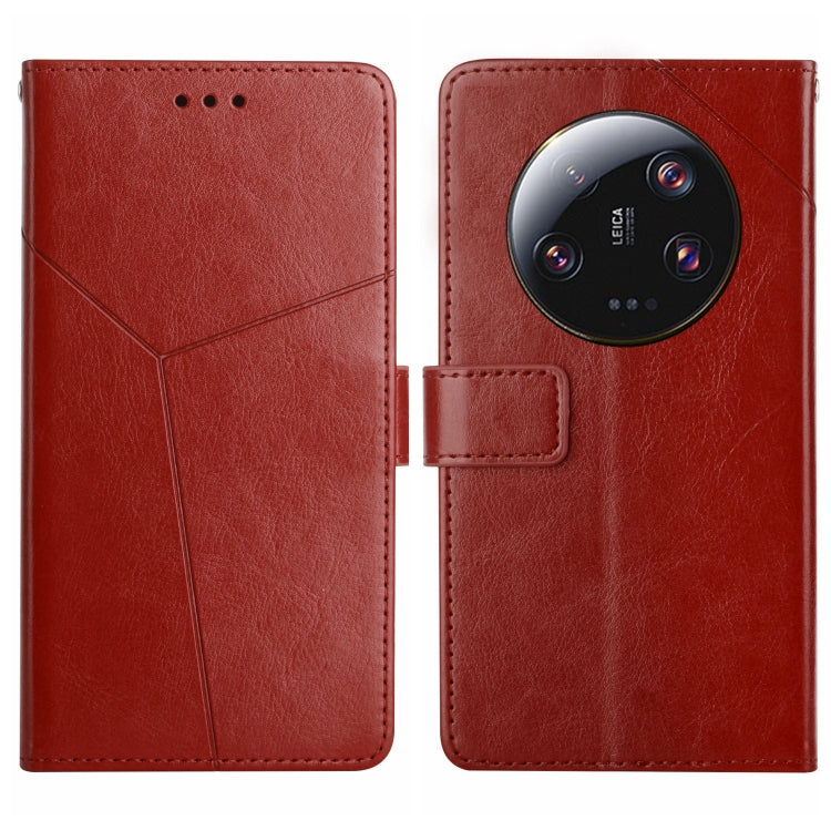 Y-shaped Pattern Flip Leather Phone Case, For Xiaomi 14 Ultra, For Xiaomi 14 Pro, For Xiaomi 14, For Xiaomi Redmi 13C 4G