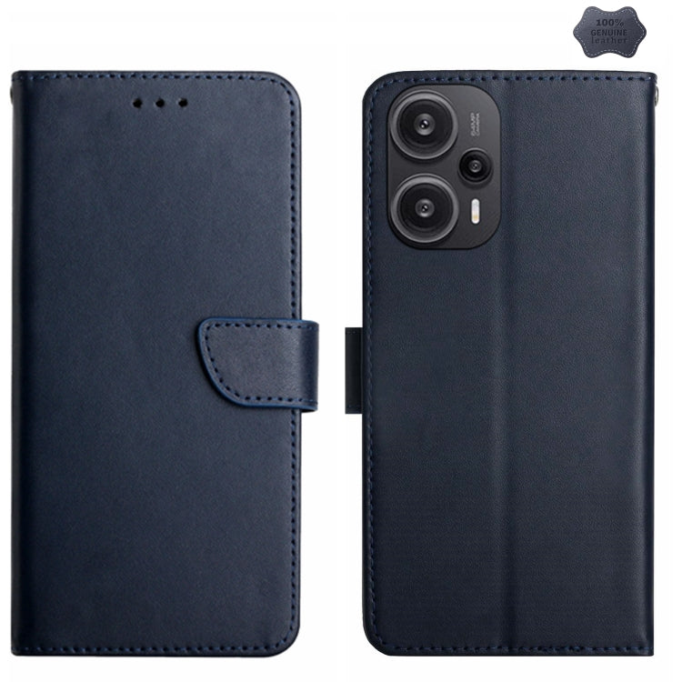 Genuine Leather Fingerprint-proof Flip Phone Case, For Xiaomi Poco F5, For Xiaomi Poco F5 Pro, For Xiaomi Redmi Note 12S