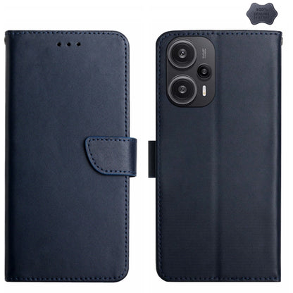 Genuine Leather Fingerprint-proof Flip Phone Case, For Xiaomi Poco F5, For Xiaomi Poco F5 Pro, For Xiaomi Redmi Note 12S