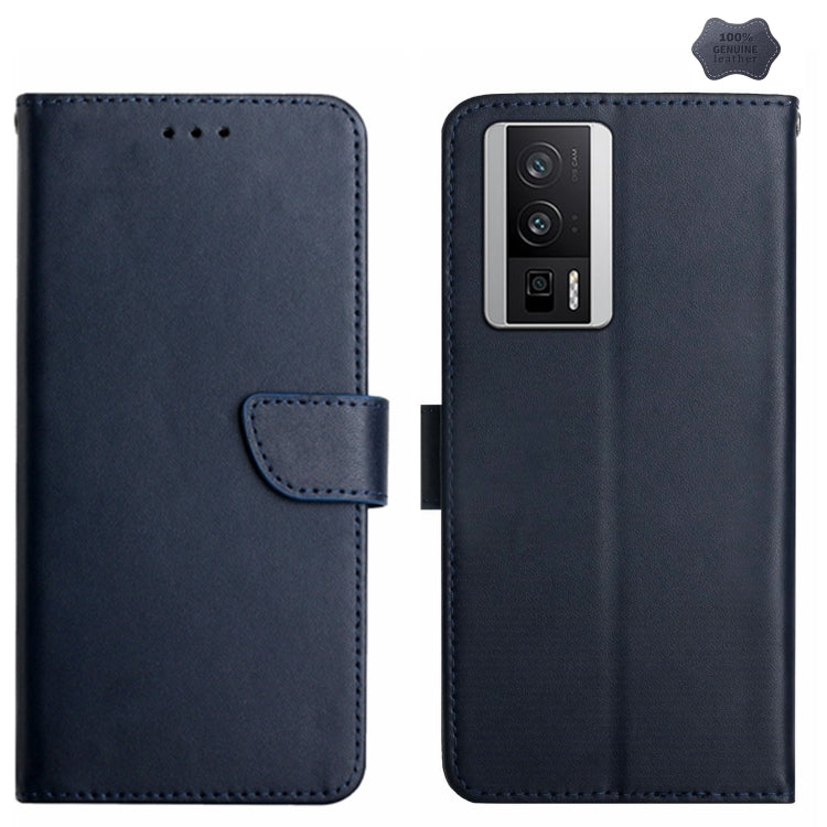 Genuine Leather Fingerprint-proof Flip Phone Case, For Xiaomi Poco F5, For Xiaomi Poco F5 Pro, For Xiaomi Redmi Note 12S
