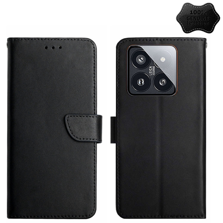 Genuine Leather Fingerprint-proof Flip Phone Case, For Redmi Note 13 Pro 4G / POCO M6 Pro 4G, For Redmi 13 4G Global / 5G Global, For Xiaomi Redmi A3, For Xiaomi Redmi Note 13 Global, For Xiaomi Redmi 13C 5G, For Xiaomi 14 Ultra, For Xiaomi 14 Pro     ...