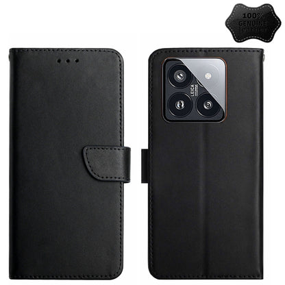 Genuine Leather Fingerprint-proof Flip Phone Case, For Redmi Note 13 Pro 4G / POCO M6 Pro 4G, For Redmi 13 4G Global / 5G Global, For Xiaomi Redmi A3, For Xiaomi Redmi Note 13 Global, For Xiaomi Redmi 13C 5G, For Xiaomi 14 Ultra, For Xiaomi 14 Pro     ...