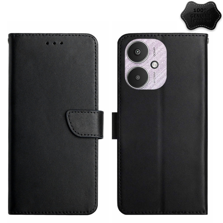 Genuine Leather Fingerprint-proof Flip Phone Case, For Redmi Note 13 Pro 4G / POCO M6 Pro 4G, For Redmi 13 4G Global / 5G Global, For Xiaomi Redmi A3, For Xiaomi Redmi Note 13 Global, For Xiaomi Redmi 13C 5G, For Xiaomi 14 Ultra, For Xiaomi 14 Pro     ...