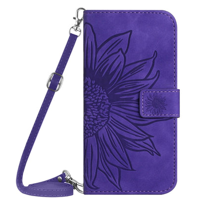 Skin Feel Sun Flower Embossed Flip Leather Phone Case with Lanyard, For Xiaomi Redmi 12 5G, For Xiaomi 13T / 13T Pro