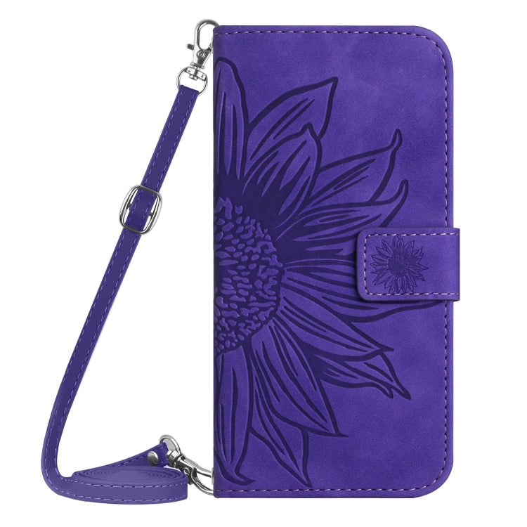 Skin Feel Sun Flower Embossed Flip Leather Phone Case with Lanyard, For Xiaomi Redmi 13 4G Global / 5G Global, For Xiaomi Redmi A3