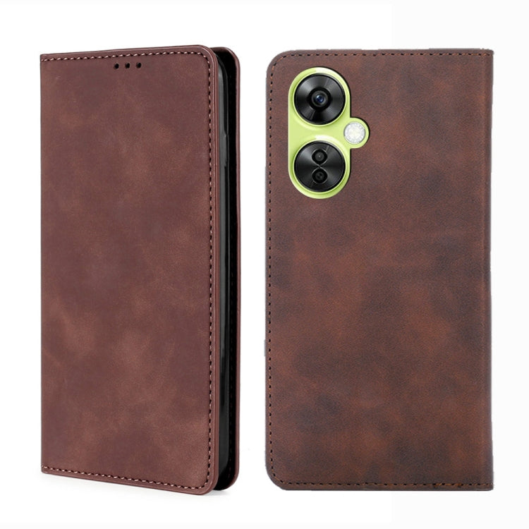 Skin Feel Magnetic Leather Phone Case, For OnePlus Nord CE 3 Lite 5G
