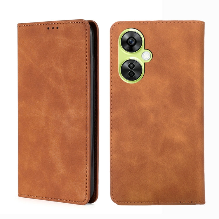 Skin Feel Magnetic Leather Phone Case, For OnePlus Nord CE 3 Lite 5G