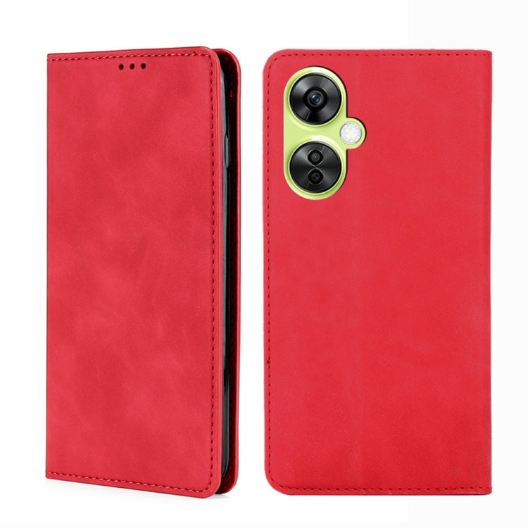 Skin Feel Magnetic Leather Phone Case, For OnePlus Nord CE 3 Lite 5G