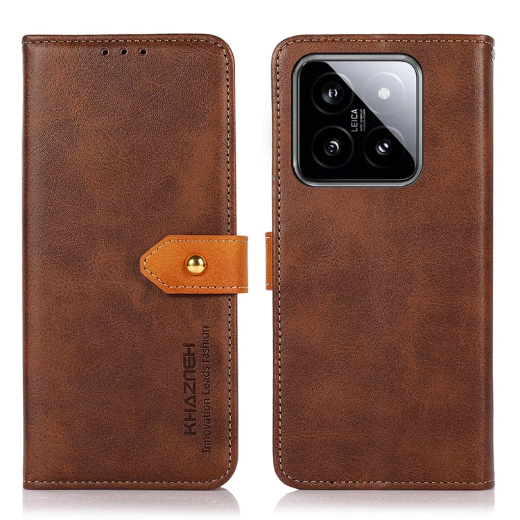 KHAZNEH Cowhide Texture Flip Leather Phone Case, For Xiaomi Redmi K70E / POCO X6 Pro, For Xiaomi Redmi Note 13R Pro, For Xiaomi Redmi Note 13 Pro 5G Global/Poco X6 5G, For Xiaomi 14 Ultra, For Xiaomi 14 Pro, For Xiaomi 14