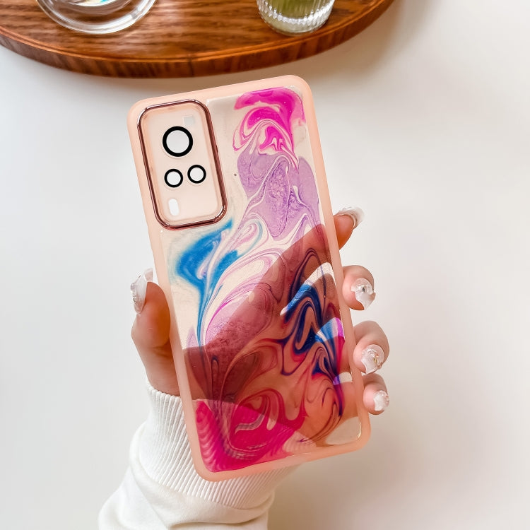 Oil Painting Electroplating TPU Phone Case, For vivo X60, For vivo X60 Pro, For vivo X70, For vivo X70 Pro