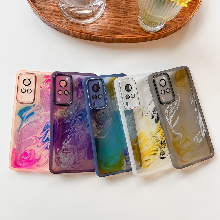 Oil Painting Electroplating TPU Phone Case, For vivo X60, For vivo X60 Pro, For vivo X70, For vivo X70 Pro