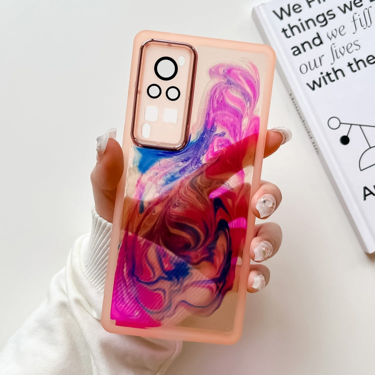 Oil Painting Electroplating TPU Phone Case, For vivo X60, For vivo X60 Pro, For vivo X70, For vivo X70 Pro
