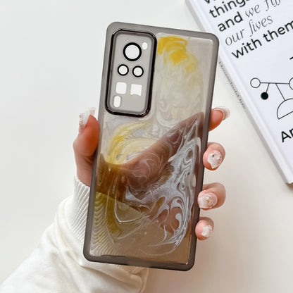 Oil Painting Electroplating TPU Phone Case, For vivo X60, For vivo X60 Pro, For vivo X70, For vivo X70 Pro