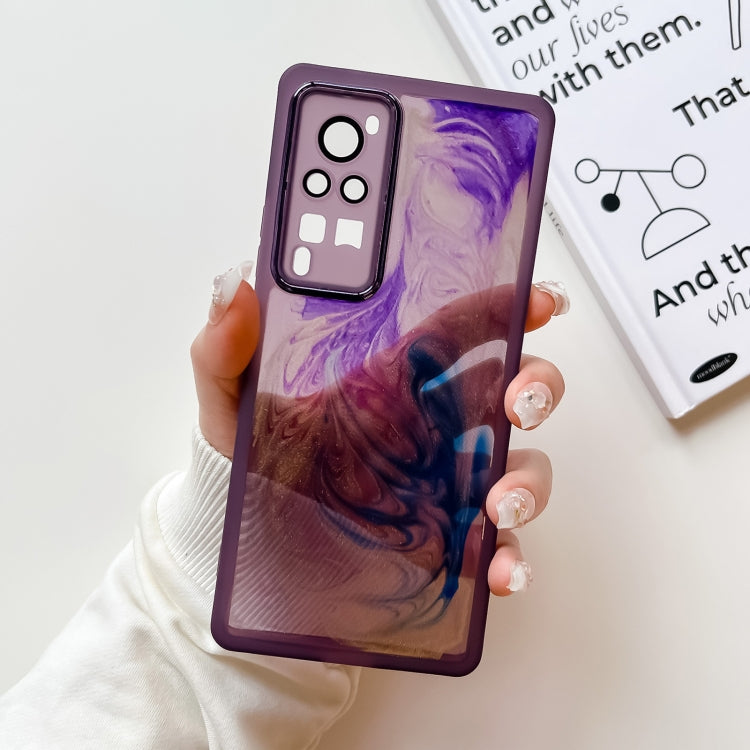 Oil Painting Electroplating TPU Phone Case, For vivo X60, For vivo X60 Pro, For vivo X70, For vivo X70 Pro