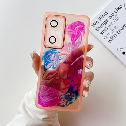 Oil Painting Electroplating TPU Phone Case, For vivo X60, For vivo X60 Pro, For vivo X70, For vivo X70 Pro