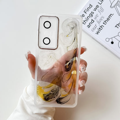 Oil Painting Electroplating TPU Phone Case, For vivo X60, For vivo X60 Pro, For vivo X70, For vivo X70 Pro