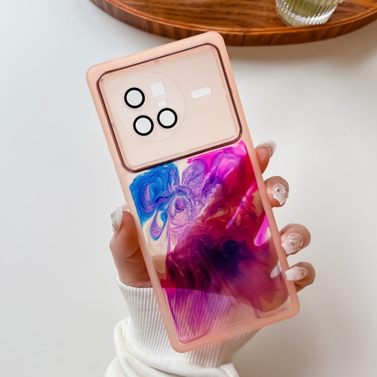 Oil Painting Electroplating TPU Phone Case, For vivo X80, For vivo X90, For vivo X90 Pro, For vivo X90 Pro+