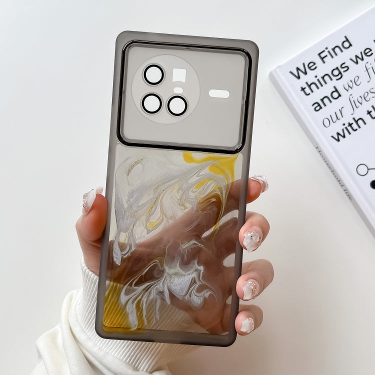 Oil Painting Electroplating TPU Phone Case, For vivo X80, For vivo X90, For vivo X90 Pro, For vivo X90 Pro+