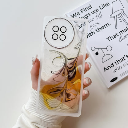 Oil Painting Electroplating TPU Phone Case, For vivo X80, For vivo X90, For vivo X90 Pro, For vivo X90 Pro+