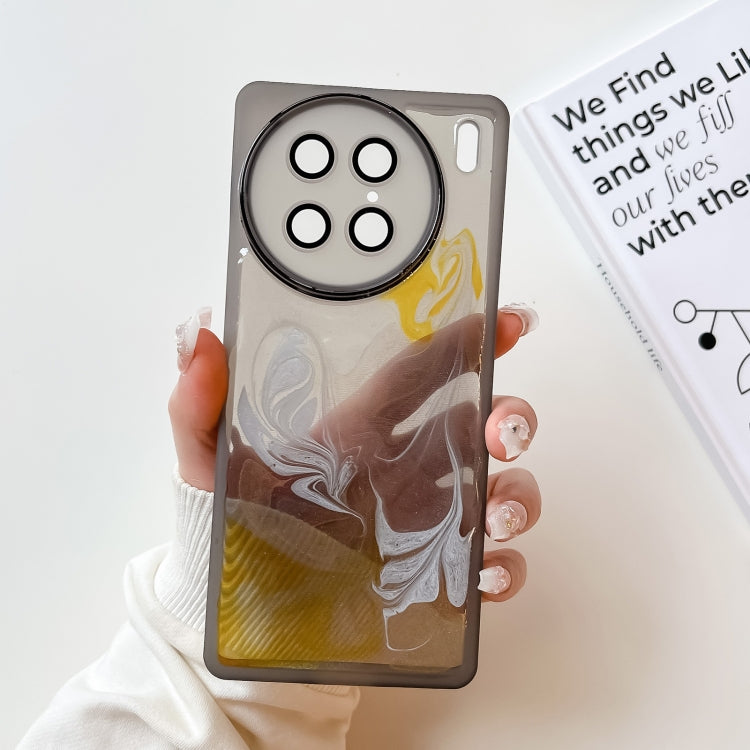 Oil Painting Electroplating TPU Phone Case, For vivo X80, For vivo X90, For vivo X90 Pro, For vivo X90 Pro+