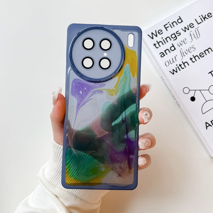 Oil Painting Electroplating TPU Phone Case, For vivo X80, For vivo X90, For vivo X90 Pro, For vivo X90 Pro+