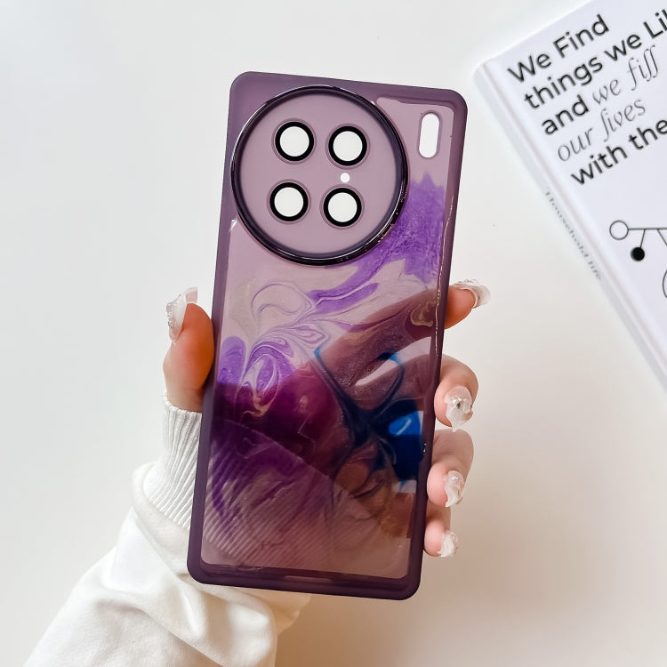 Oil Painting Electroplating TPU Phone Case, For vivo X80, For vivo X90, For vivo X90 Pro, For vivo X90 Pro+