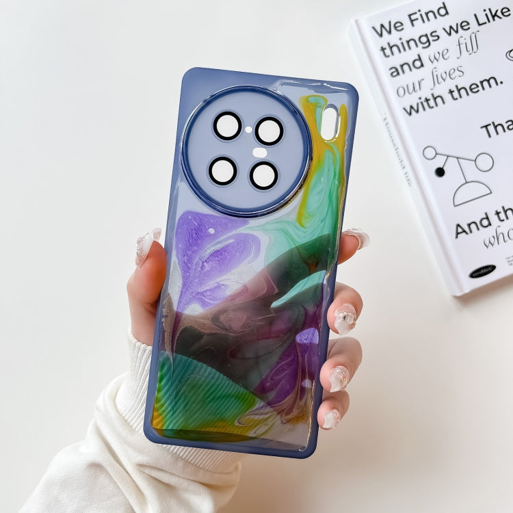 Oil Painting Electroplating TPU Phone Case, For vivo X80, For vivo X90, For vivo X90 Pro, For vivo X90 Pro+