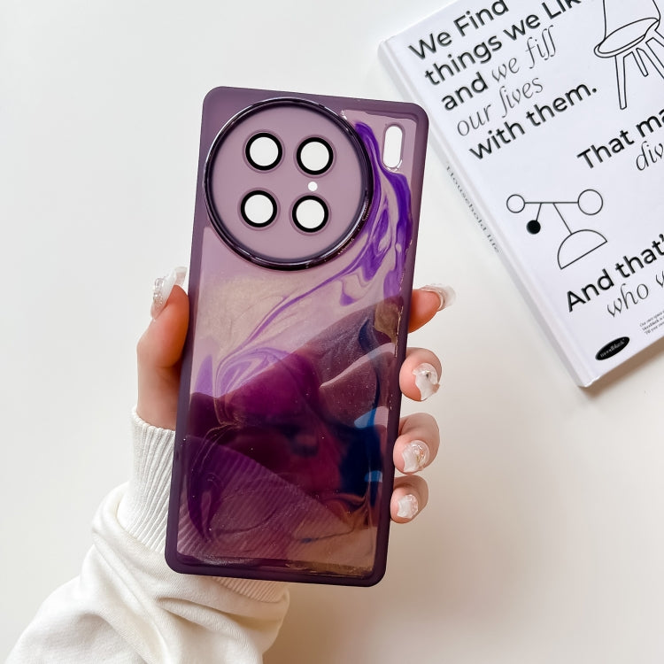 Oil Painting Electroplating TPU Phone Case, For vivo X80, For vivo X90, For vivo X90 Pro, For vivo X90 Pro+