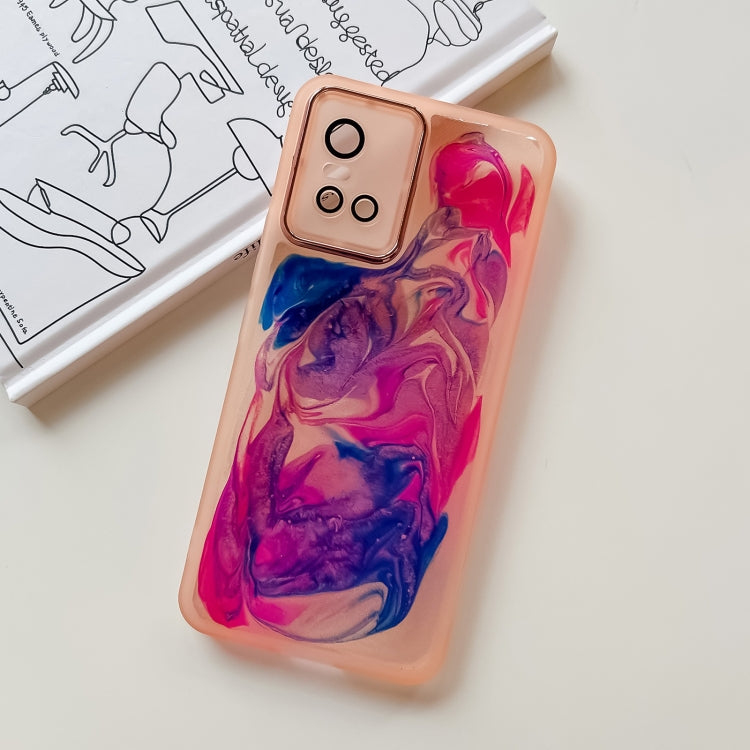 Oil Painting Electroplating TPU Phone Case, For vivo S10, For vivo S12, For vivo S12 Pro, For vivo iQOO 11