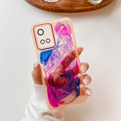 Oil Painting Electroplating TPU Phone Case, For vivo S10, For vivo S12, For vivo S12 Pro, For vivo iQOO 11