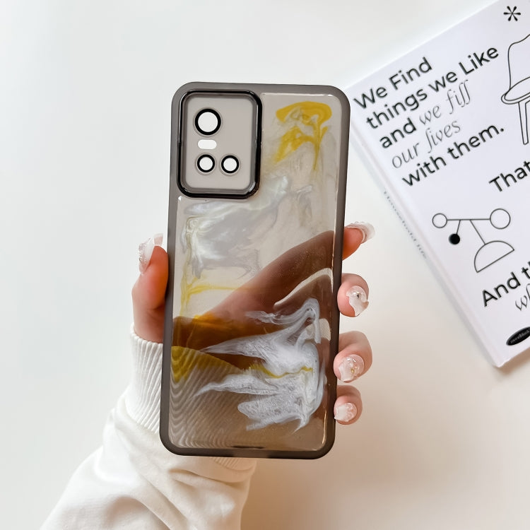 Oil Painting Electroplating TPU Phone Case, For vivo S10, For vivo S12, For vivo S12 Pro, For vivo iQOO 11