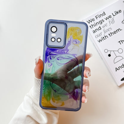 Oil Painting Electroplating TPU Phone Case, For vivo S10, For vivo S12, For vivo S12 Pro, For vivo iQOO 11