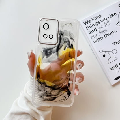 Oil Painting Electroplating TPU Phone Case, For vivo S10, For vivo S12, For vivo S12 Pro, For vivo iQOO 11