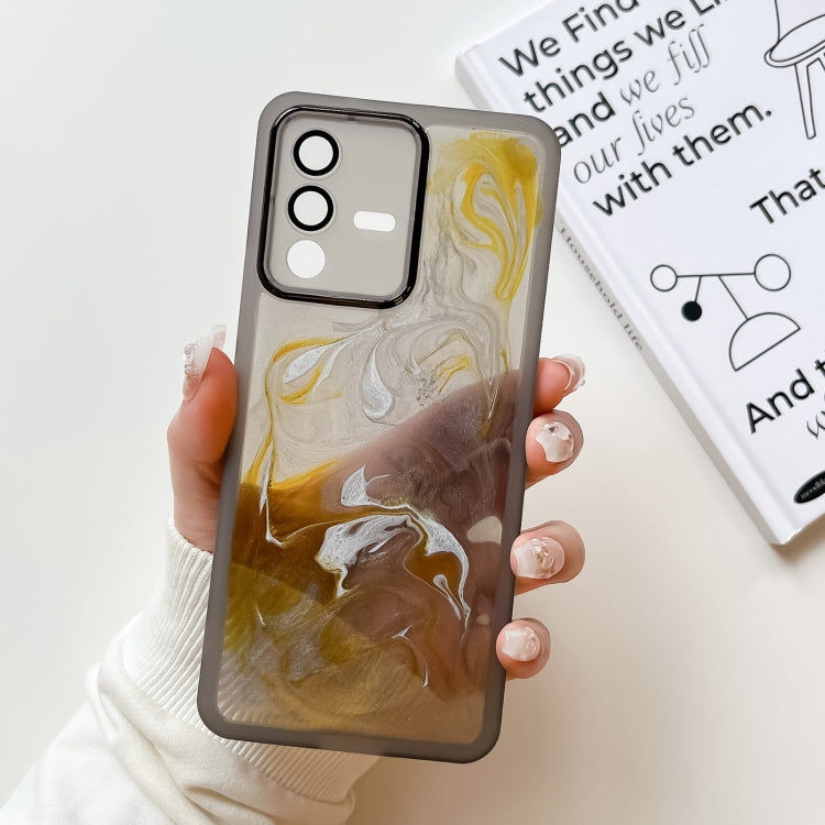 Oil Painting Electroplating TPU Phone Case, For vivo S10, For vivo S12, For vivo S12 Pro, For vivo iQOO 11