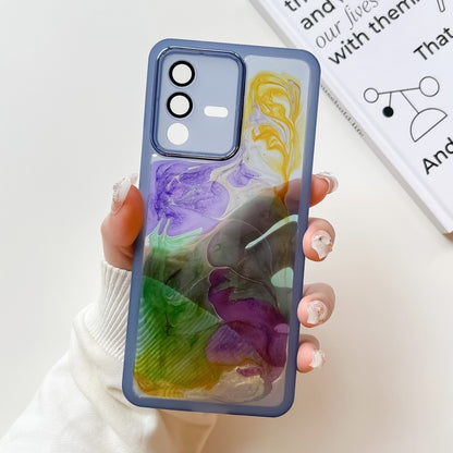 Oil Painting Electroplating TPU Phone Case, For vivo S10, For vivo S12, For vivo S12 Pro, For vivo iQOO 11