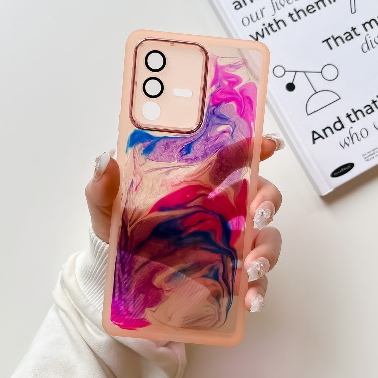 Oil Painting Electroplating TPU Phone Case, For vivo S10, For vivo S12, For vivo S12 Pro, For vivo iQOO 11