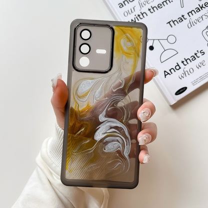 Oil Painting Electroplating TPU Phone Case, For vivo S10, For vivo S12, For vivo S12 Pro, For vivo iQOO 11