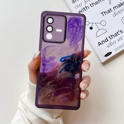 Oil Painting Electroplating TPU Phone Case, For vivo S10, For vivo S12, For vivo S12 Pro, For vivo iQOO 11