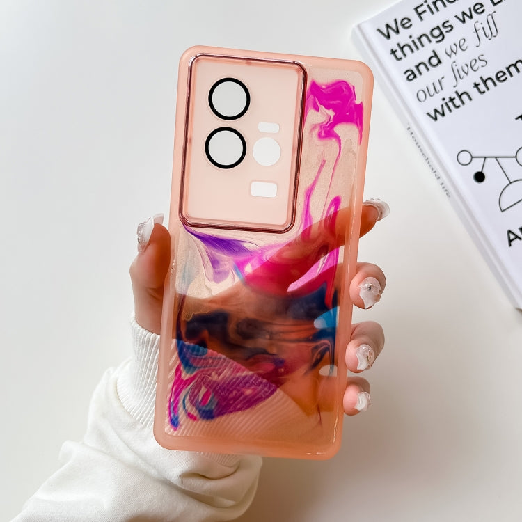 Oil Painting Electroplating TPU Phone Case, For vivo S10, For vivo S12, For vivo S12 Pro, For vivo iQOO 11