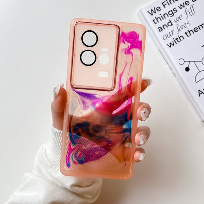 Oil Painting Electroplating TPU Phone Case, For vivo S10, For vivo S12, For vivo S12 Pro, For vivo iQOO 11