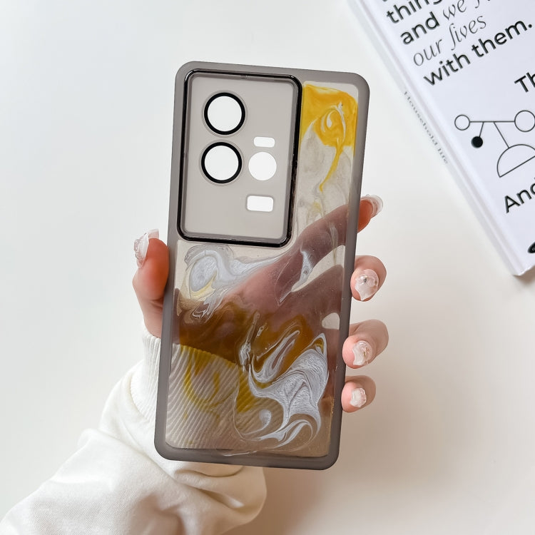 Oil Painting Electroplating TPU Phone Case, For vivo S10, For vivo S12, For vivo S12 Pro, For vivo iQOO 11