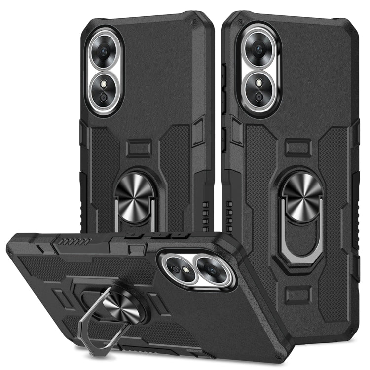 Ring Holder Armor Hybrid Phone Case, For OPPO A17