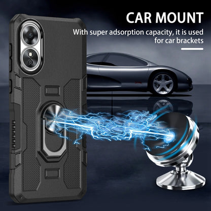 Ring Holder Armor Hybrid Phone Case, For OPPO A17